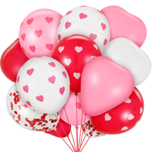 Carica l&#39;immagine nel visualizzatore di Gallery, Gejoy 35 Pezzi Palloncini San Valentino a Cuore Lattice e...