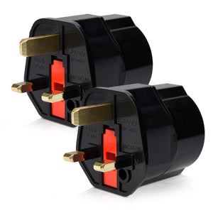 kwmobile 2x adattatore da viaggio UK EU - set adattatori Tipo G, Nero - Ilgrandebazar