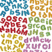 Carica l&#39;immagine nel visualizzatore di Gallery, Baker Ross Lettere Autoadesive Glitterate in Gommapiuma (confezione da 850)