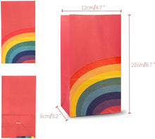 Carica l'immagine nel visualizzatore di Gallery, Funny House 40 Pezzi Sacchetti Regalo di Carta Regalo Confetti Borse Arcobaleno Festa con Un Rotolo di 100 Adesivi per Bambini Feste di Compleanno