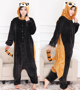 Ovender® Kigurumi Pigiami Animali Unisex Donna Uomo Costume XL, Poco Raccoon - Ilgrandebazar