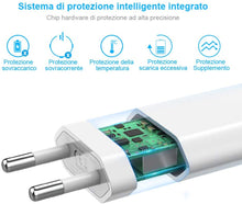 Carica l'immagine nel visualizzatore di Gallery, BERLS Caricabatterie per i phone 8, 8 Plus, 5S, 6, 6S, 6 Plus, 6S Plus, 7, 7 Plus, XS, X, XS Max, i Pod Touch 5G, Nano 7G 5V 1A Caricatore con Cavo Ricarica USB 5W