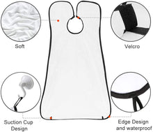 Carica l'immagine nel visualizzatore di Gallery, Barba Grembiule, Silingsan Beard Apron Cattura Barba e Capelli, Grembiule con Ventose per Specchio Lasciate Che il Vostro Bagno Pulire - Nero
