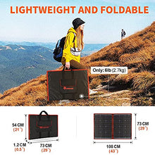 Carica l&#39;immagine nel visualizzatore di Gallery, DOKIO Kit Pannello Solare Pieghevole Portatile 100W 18V Monocristallino con uscita USB controller solare per ricarica batteria 12v
