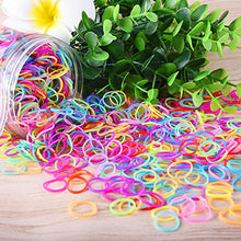 Carica l&#39;immagine nel visualizzatore di Gallery, EAONE 2000 Pezzi Multi Colore Elastici per Capelli Piccoli con Scatola... - Ilgrandebazar