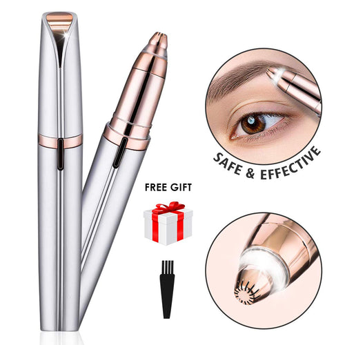 LIUMY Epilatore Sopracciglia Indolore,Brows Trimmer Rasoio，portatile Silver - Ilgrandebazar