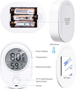 Govee Monitor di umidità Temperatura, WiFi Digitale Igrometro Bianco - Ilgrandebazar