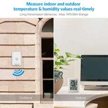 Carica l&#39;immagine nel visualizzatore di Gallery, Criacr Wireless Termometro Igrometro da Interno Esterno, Bianco Puro - Ilgrandebazar