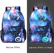 Carica l&#39;immagine nel visualizzatore di Gallery, Zaino di svago luminoso con porta USB Stellato Ragazzino Di Musica Blu