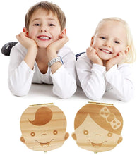 Carica l&#39;immagine nel visualizzatore di Gallery, Denti salva box per bambini e bambina (italiano), Scatola Porta Dentini da Latte,Bambini in legno ricordo regalo, Accumulazione dei denti (Ragazza)
