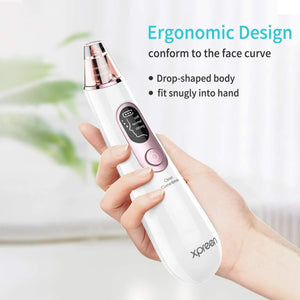 Aspiratore punti neri, Estrattore Elettrico di Comedoni Rimozione Punti Neri Purificatore di Pori Ricaricabile Dispositivo per la Bellezza del Viso con 4 Sonde 3 Livelli per Uomini e per Donne