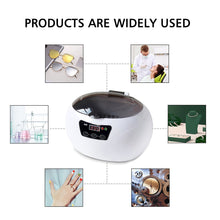 Carica l&#39;immagine nel visualizzatore di Gallery, Pulitore a Ultrasuoni, Charminer in acciaio inox 600 ML 42000 Hz Bianco - Ilgrandebazar