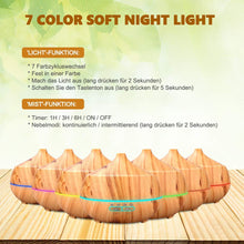 Carica l&#39;immagine nel visualizzatore di Gallery, 400ml Diffusore di Oli Essenziali, Aromi con 7 colori LED... - Ilgrandebazar