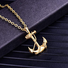 Carica l&#39;immagine nel visualizzatore di Gallery, CAILI 2 pack Collana da Uomo, Pendente con Ancora in Acciaio Inossidabile,... - Ilgrandebazar
