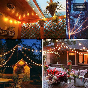 Qomolo Catena Luminosa Lampadine da Esterno Interno G40 Bulbi 28pcs