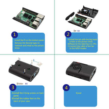 Carica l&#39;immagine nel visualizzatore di Gallery, iuniker Case per Raspberry Pi 4, ABS 4...