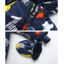 Carica l'immagine nel visualizzatore di Gallery, Bambino Tute da neve con Guanti e Scarpe Inverno Pagliaccetto con Cappuccio Caldo Set di Abbigliamento 3-6 Mesi