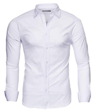 Carica l'immagine nel visualizzatore di Gallery, Kayhan Originale Uomo Camicia Slim Fit Facile Stiro Cotone Maniche Lungo S M L XL XXL 2XL - 6XL Modello Twoface