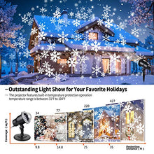 Carica l&#39;immagine nel visualizzatore di Gallery, Proiettore Luci Natale con Fiocco di Neve, Proiettore Natale Esterno ed Interno IP65 con Telecomando,Decorazioni Natalizie per la Casa,Adatto per Natale,Compleanno, Capodanno