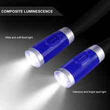 Carica l&#39;immagine nel visualizzatore di Gallery, LEDGLE LED Luce del Libro, Mani libere, Braccio Flessibile, 4 6500-7000K, Blu - Ilgrandebazar