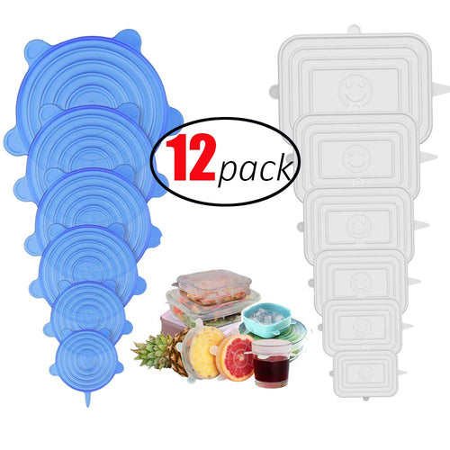 Coperchi Elasticizzati in Silicone per Alimenti,Riutilizzabili Silicone... - Ilgrandebazar