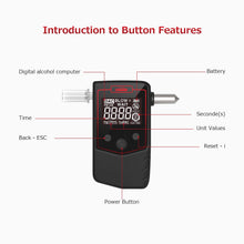 Carica l&#39;immagine nel visualizzatore di Gallery, Oasser Etilometro Portatile Certificato Alcool Tester Digitale Schermo LCD... - Ilgrandebazar