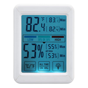 Tvird Termometro Igrometro, Digitale Grande LCD 5 Pollici, Bianco - Ilgrandebazar