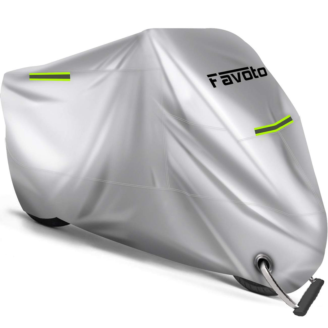 Favoto Telo per Moto Impermeabile Coprimoto in Materiale Oxford Argento - Ilgrandebazar