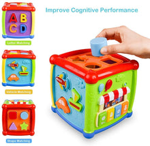 Carica l'immagine nel visualizzatore di Gallery, AiTuiTui Cubo attività Bambino, 6-in-1 Multifunzione Giochi Centri Educativi Prima Scatola di apprendimento Infanzia Giocattoli per Bambini Regalo di Natale Compleanno Standard