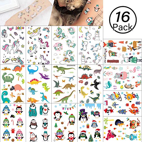 Yolistar Tatuaggi temporanei per Bambini, 16 Foglio 4 Style Falso Multicolore - Ilgrandebazar