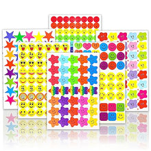 Carica l'immagine nel visualizzatore di Gallery, OWill 4980 Pezzi 60 Fogli Smiley Happy Face Stickers e Star Stickers, Colorato Adesivi Premio Faccia per Bambini Insegnante Genitore