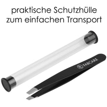 Carica l&#39;immagine nel visualizzatore di Gallery, Pinzette Sopracciglia Professionali Acciaio - Mancia Migliorata 1 pezzo, Nero