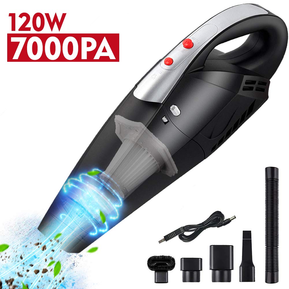 NWOUIIAY Aspirabriciole per Auto Aspirapolvere Senza 37.00*11.00*15.00, Nero - Ilgrandebazar