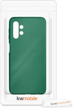 Carica l'immagine nel visualizzatore di Gallery, kwmobile Custodia Compatibile con Samsung Galaxy A32 5G - Cover Silicone TPU Effetto Metallizzato - Protezione Back Case Morbida Verde Metallizzato