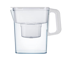Carica l'immagine nel visualizzatore di Gallery, AQUAPHOR Compact Caraffa per filtro dell'acqua del frigorifero, include 1 cartuccia filtro Maxfor+ per ridurre calce, cloro e metalli pesanti, plastica, volume 2,4 L, bianco