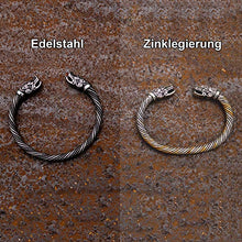Carica l&#39;immagine nel visualizzatore di Gallery, Bracciale da uomo in acciaio inox massiccio, stile vichingo, creato per... - Ilgrandebazar