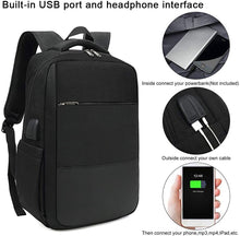 Carica l'immagine nel visualizzatore di Gallery, Besttravel Zaino PC Portatili,Zaino con tasca antifurto Impermeabile Zaino per Laptop con Porta USB,Zaino per Computer Affari da 15.6 Pollici Notebook,Zaino Lavoro Uomo per Casual Scuola Nero