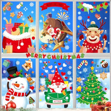 Carica l&#39;immagine nel visualizzatore di Gallery, COZII Vetrofanie Natalizie per Finestre 101 Pezzi - 9 Fogli Adesivi Natalizi per Finestre, Addobbi Natalizi Riutilizzabili, PVC Adesivi Statici Rimovibile, Festa Natale Decorazioni