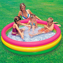 Carica l'immagine nel visualizzatore di Gallery, Intex-156162 Piscina 3 Anelli, Colore Verde/Giallo/Fucsia, 114 x 25 cm, 57412