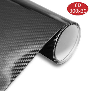 BangShou 6D Pellicola vinilica Adesiva in Fibra di Carbonio per Nero - Ilgrandebazar