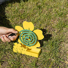 Carica l'immagine nel visualizzatore di Gallery, Porta Zampirone in Metallo Fiore Giallo. Portazampirone da interno o da esterno 17X5X18cm