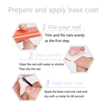 Carica l&#39;immagine nel visualizzatore di Gallery, Allenbelle Base &amp; Top coat Smalto Semipermanente Nail Polish UV LED base&amp;top - Ilgrandebazar