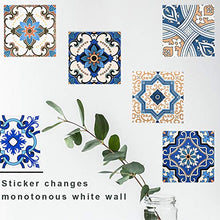 Carica l&#39;immagine nel visualizzatore di Gallery, Irich 20 Pezzi 20x20 Adesivi per Piastrelle, Impermeabile 20*20CM, Fiore Blu