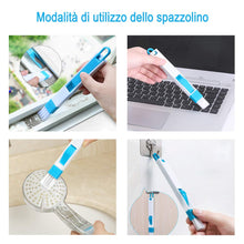 Carica l&#39;immagine nel visualizzatore di Gallery, IKU Kit Lavavetri Telescopico 3-in-1 (145cm) con Testa Tergivetri 145 CM, Blu - Ilgrandebazar