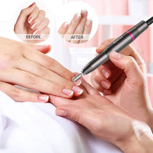 Carica l&#39;immagine nel visualizzatore di Gallery, Manli - Limaunghie elettrico, fresa elettrica per unghie, set per manicure, pedicure, con 11 corpi intercambiabili e 36 nastri abrasivi