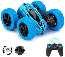 Carica l&#39;immagine nel visualizzatore di Gallery, ThinkMax Stunt Car Radiocomandata, 2.4 GHz Macchina Telecomandata, 4WD Double-Sided RC Auto Telecomando Rotazione 360 (Blu)