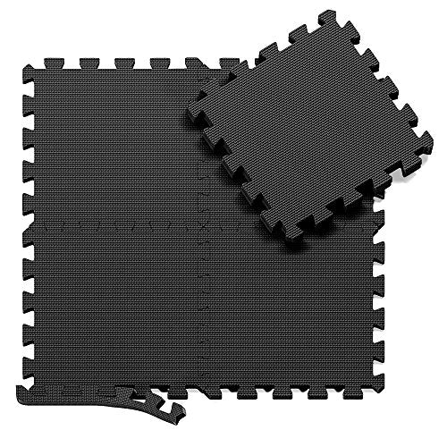 Tappeto da fitness a puzzle – set di 18 pezzi | black