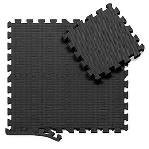 Tappeto da fitness a puzzle – set di 18 pezzi | black