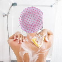 Carica l'immagine nel visualizzatore di Gallery, Jinlaili 6 Pezzi Cuffie Doccia, Cuffia da Bagno in Plastica, Riutilizzabile Impermeabile Cuffie Capelli, Elastica Grande Showe Caps, Cuffia Doccia con Fascia Elastica per spa salone Viaggi Casa Hotel