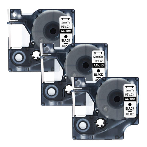 Nastro per Etichette Unistar Compatibile In 12mm x 7m, Nero Su Bianco - Ilgrandebazar